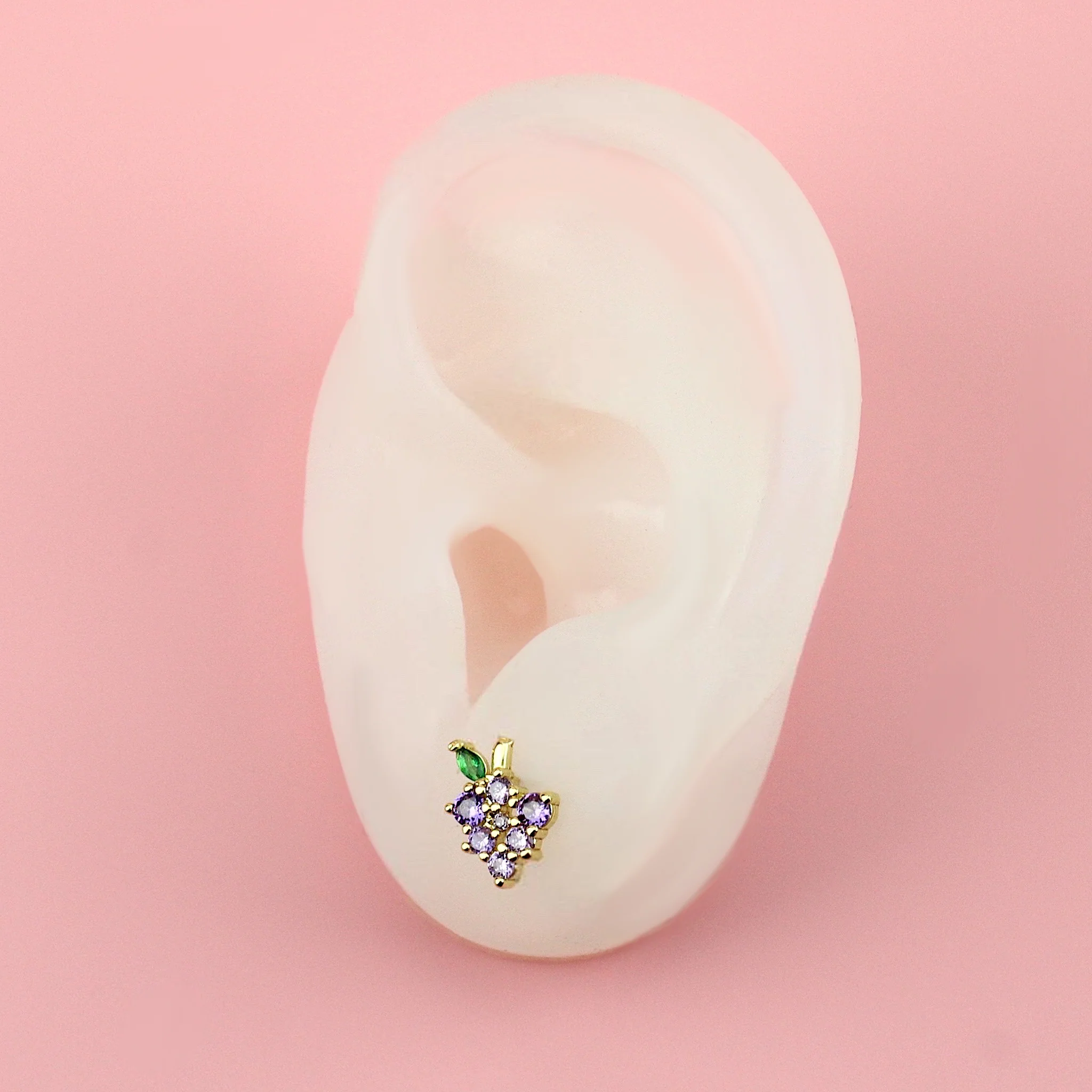 Vineyard Vibes Grapes Stud Earrings - Image 4