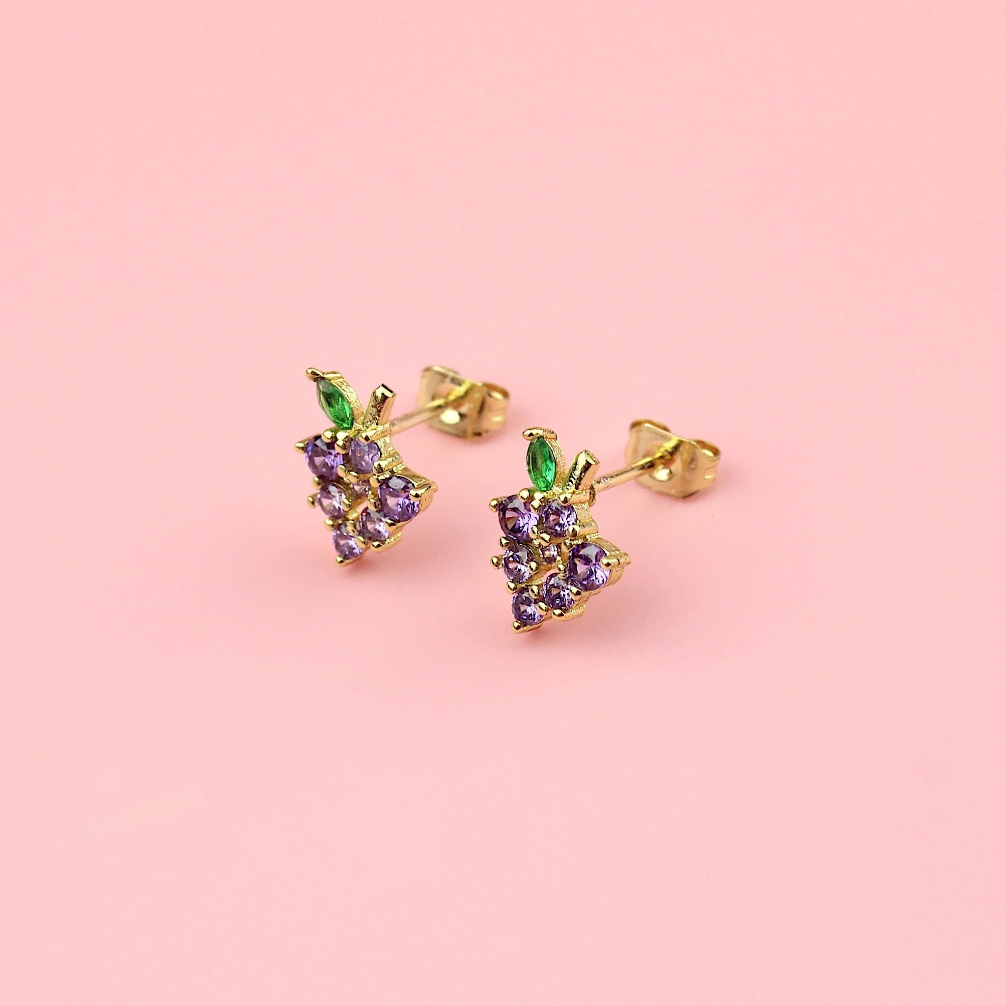 Vineyard Vibes Grapes Stud Earrings - Image 5