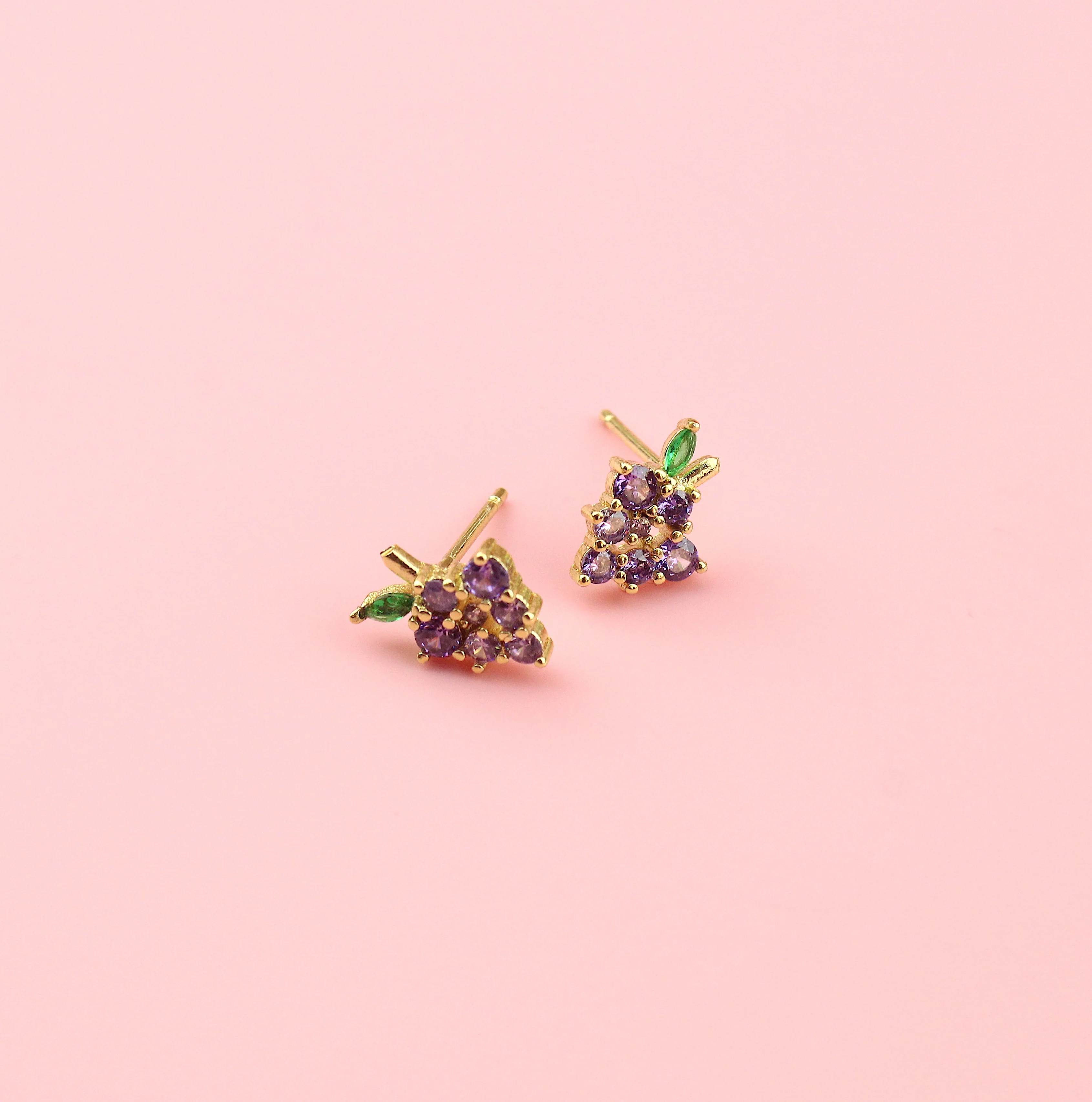 Vineyard Vibes Grapes Stud Earrings - Image 6