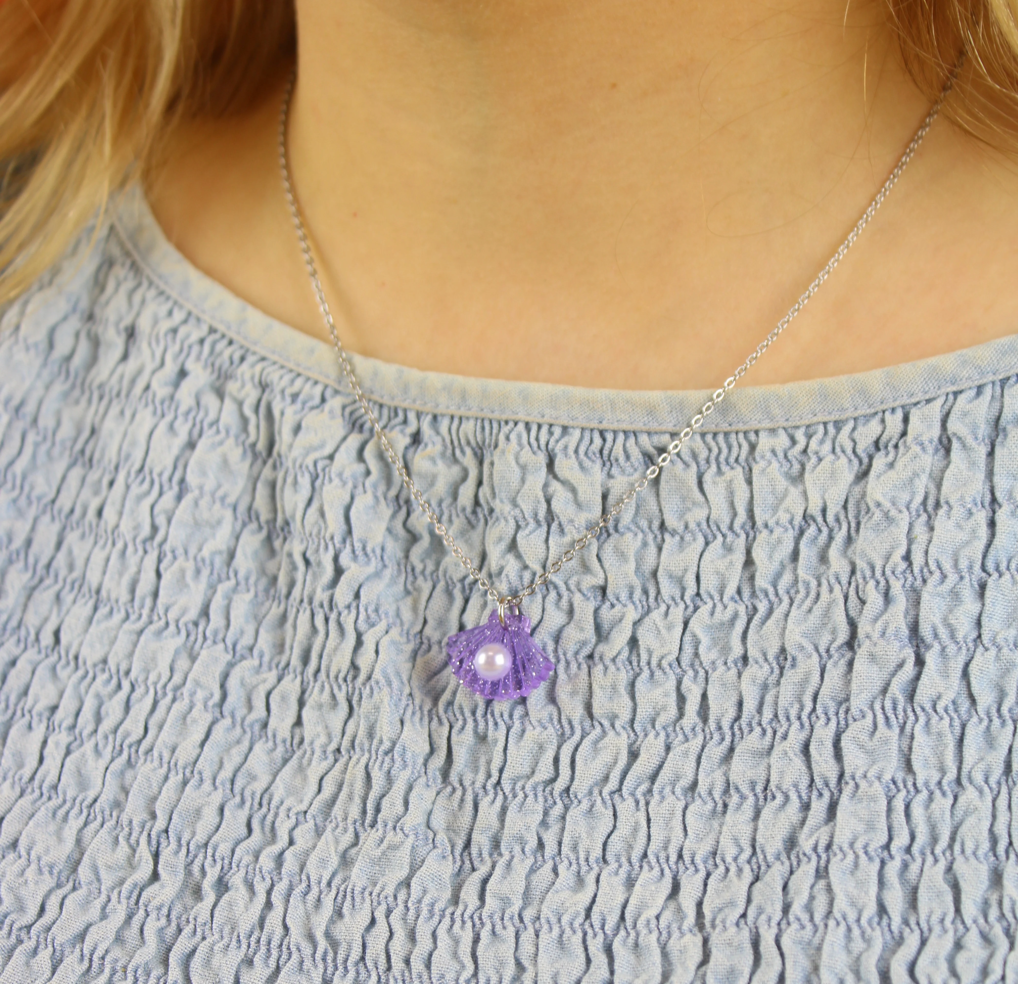 What The Shelly Necklace - Purple - Image 9