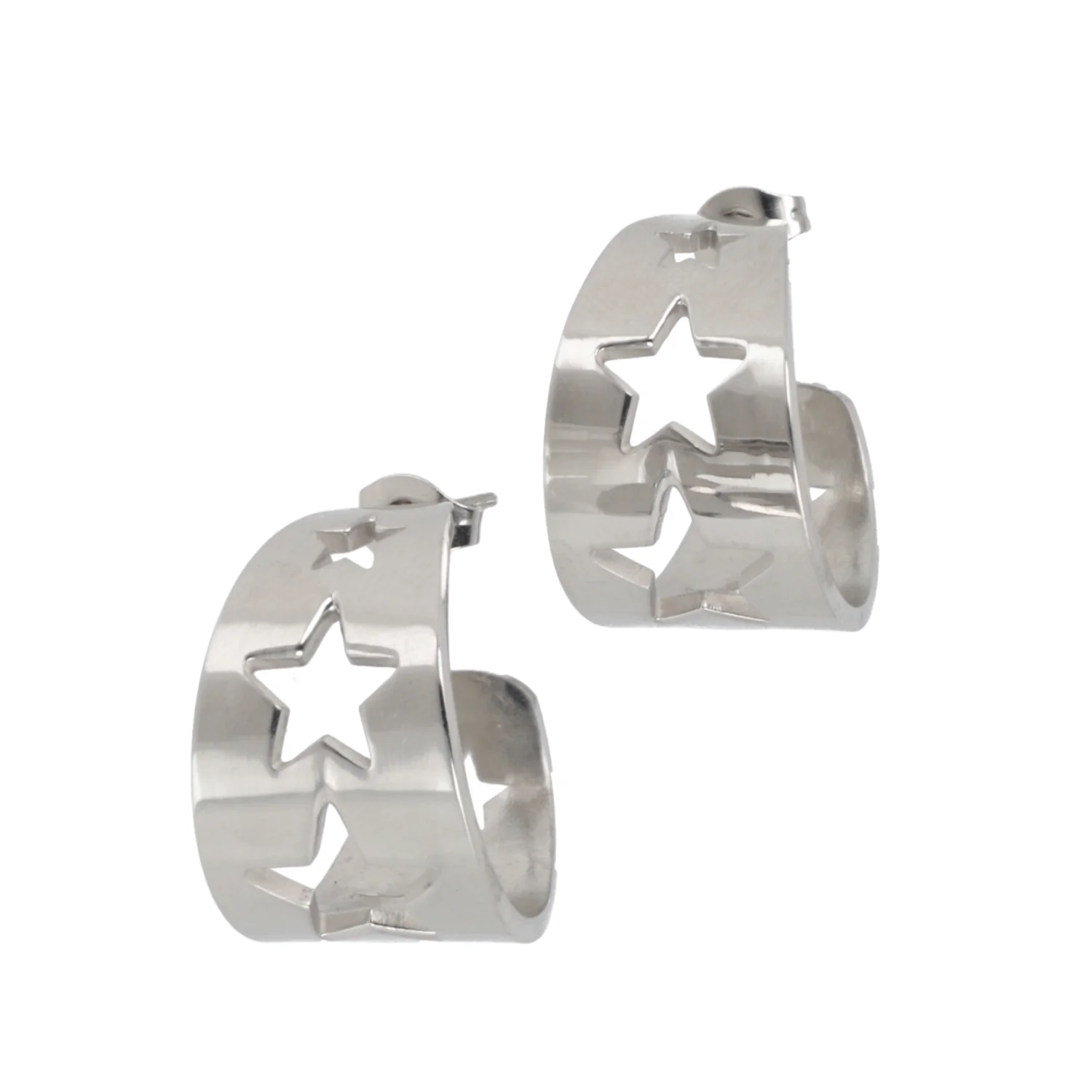 Whimsical Star Hoop Earrings - Image 3