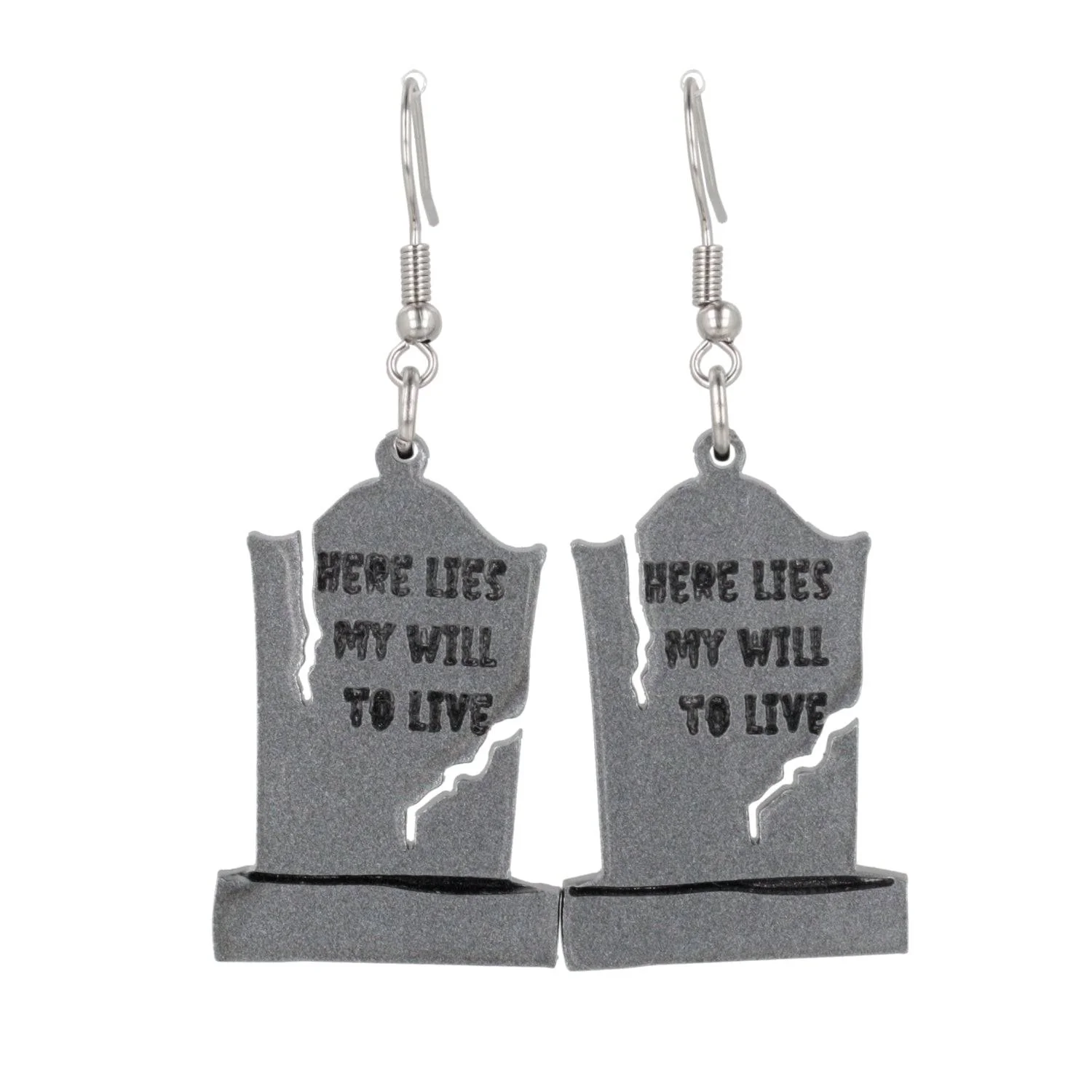 Will To Live Grave Stone Earrings - Image 4