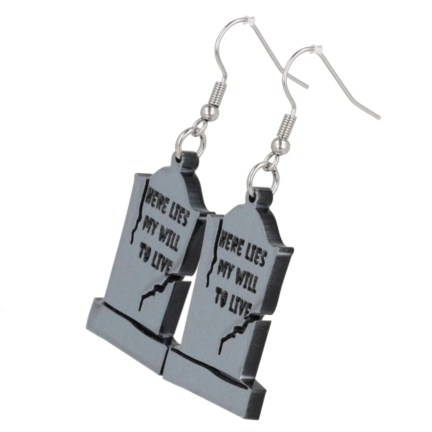 Will To Live Grave Stone Earrings - Image 5