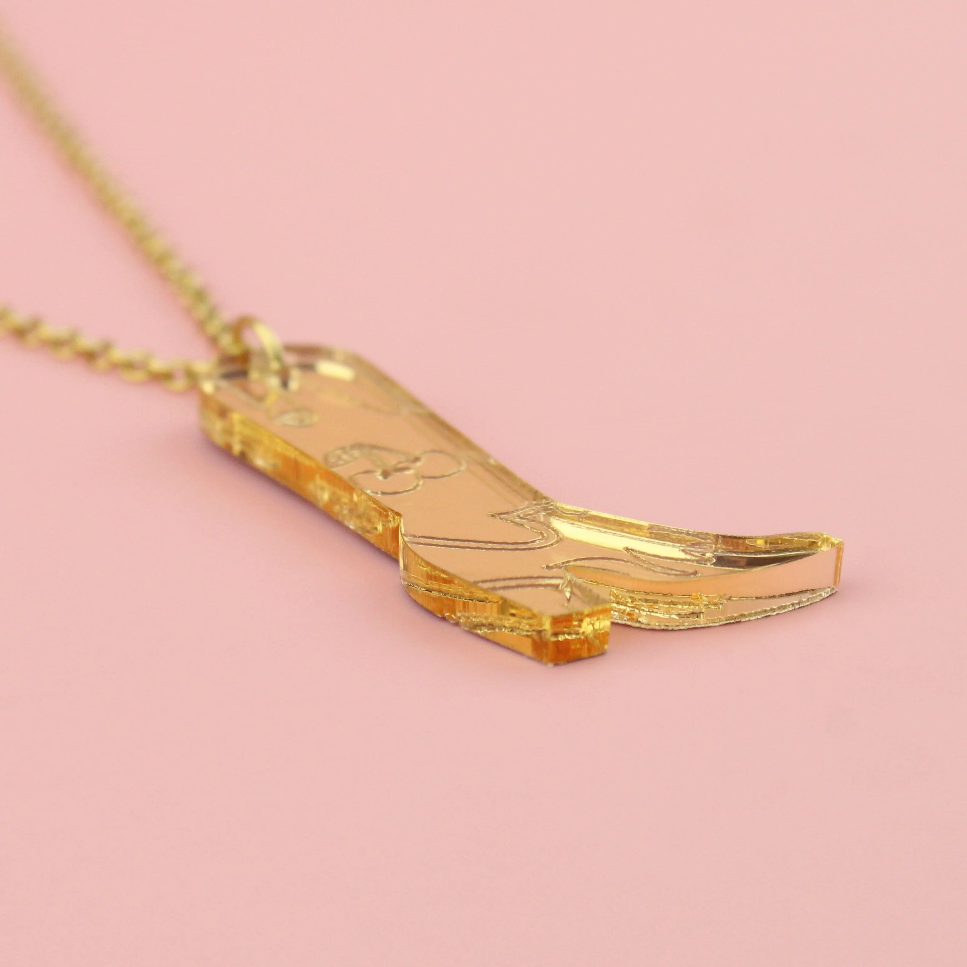 Working 9-5 Gold Cowgirl Boot Necklace - Image 5