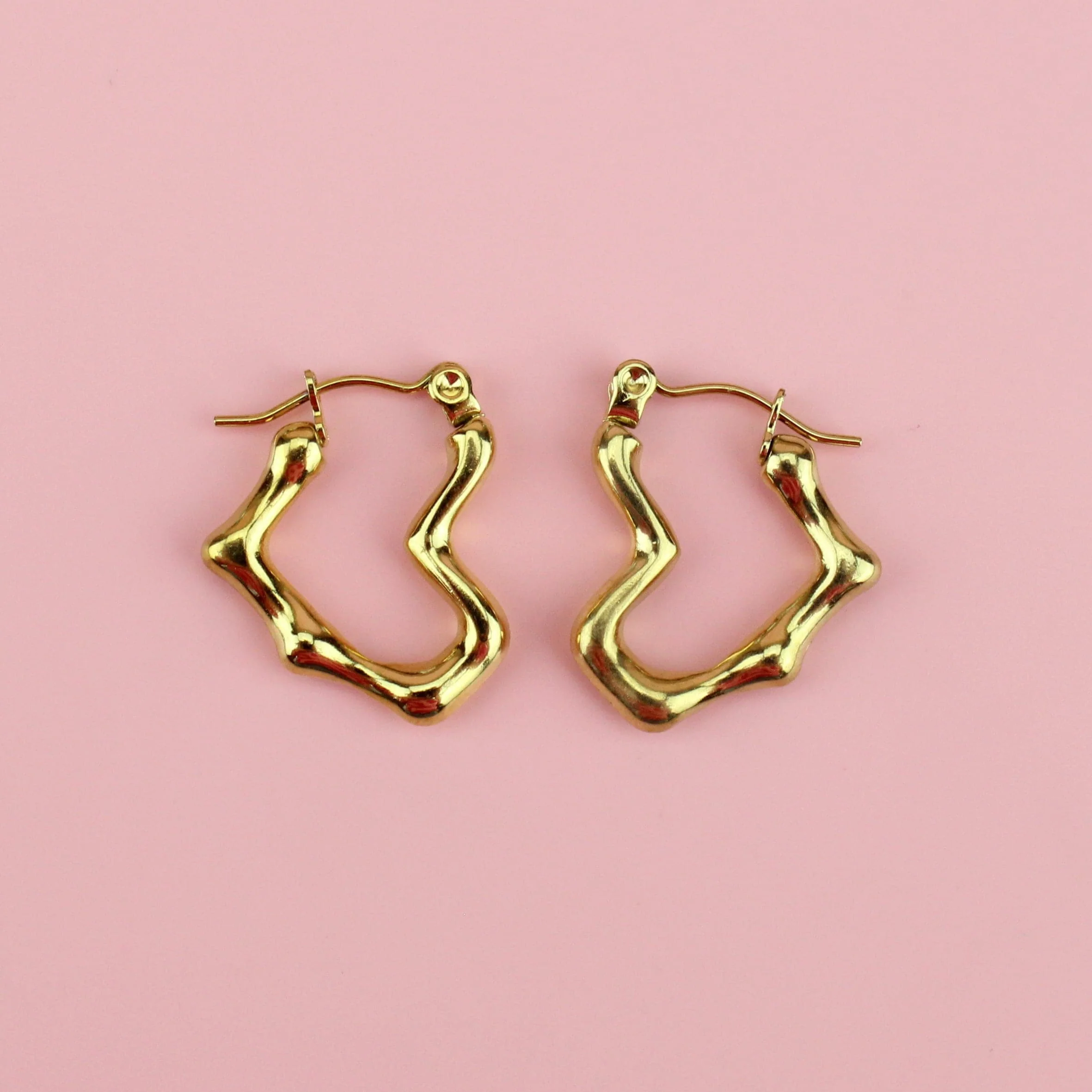 You Make My Heart Melt Hoop Earrings (Gold-plated)