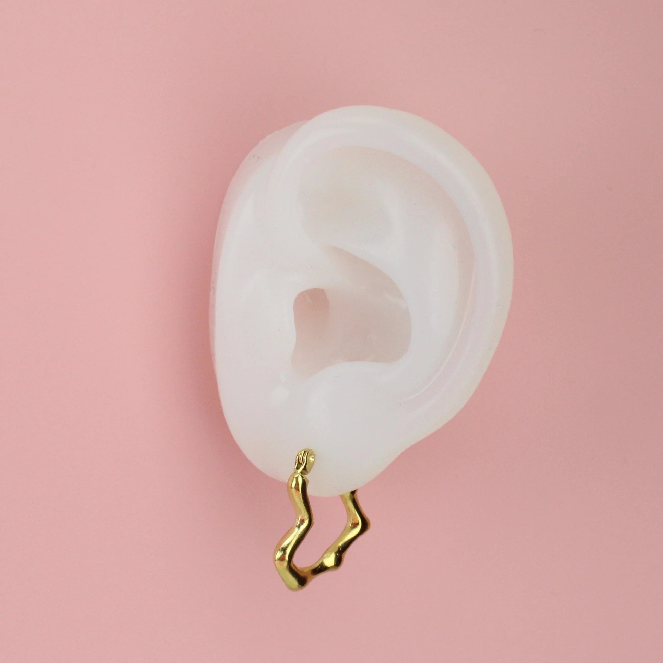 You Make My Heart Melt Hoop Earrings (Gold-plated) - Image 3