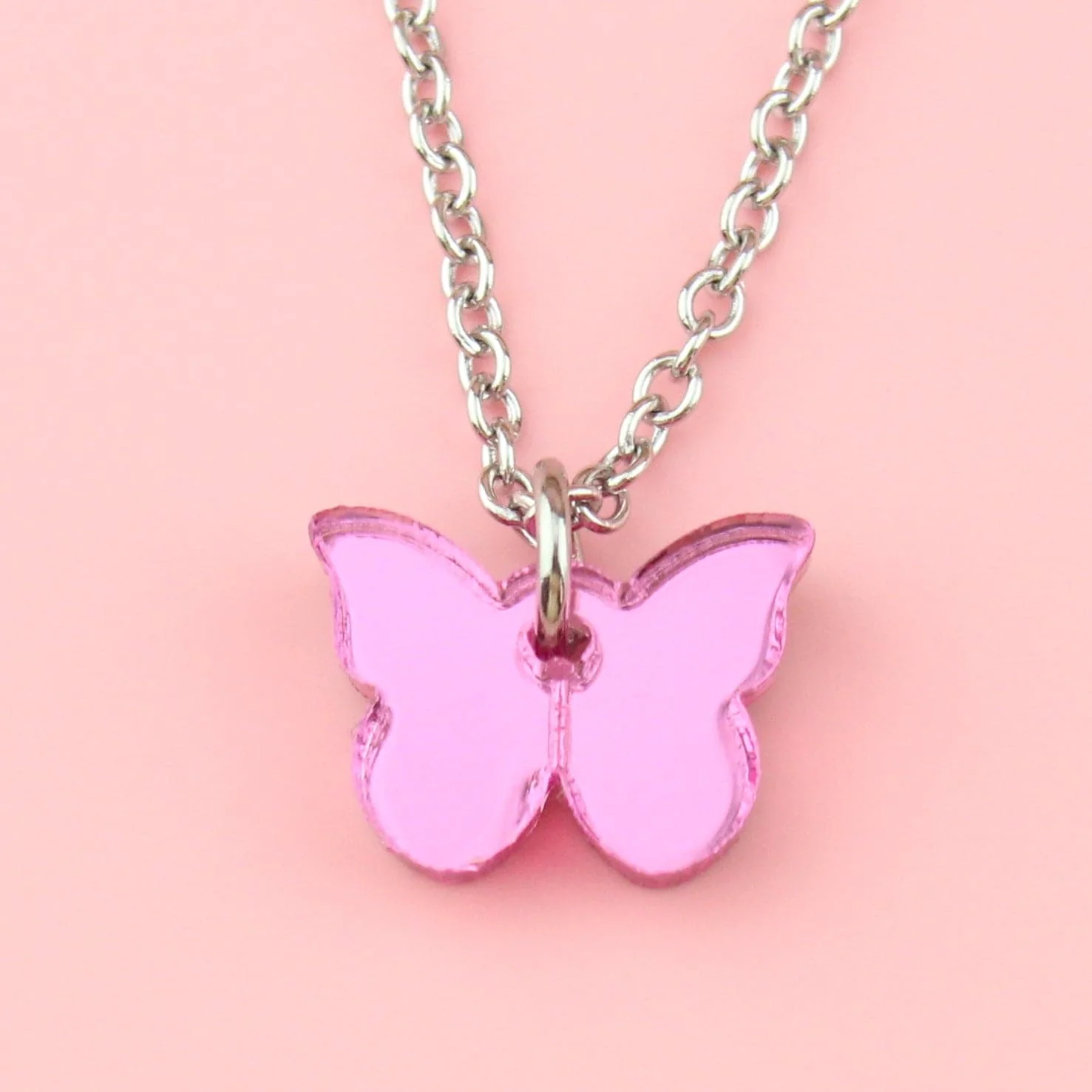 You're my Butterfly, Sugar Baby Necklace (Pink Mirror) - Image 12