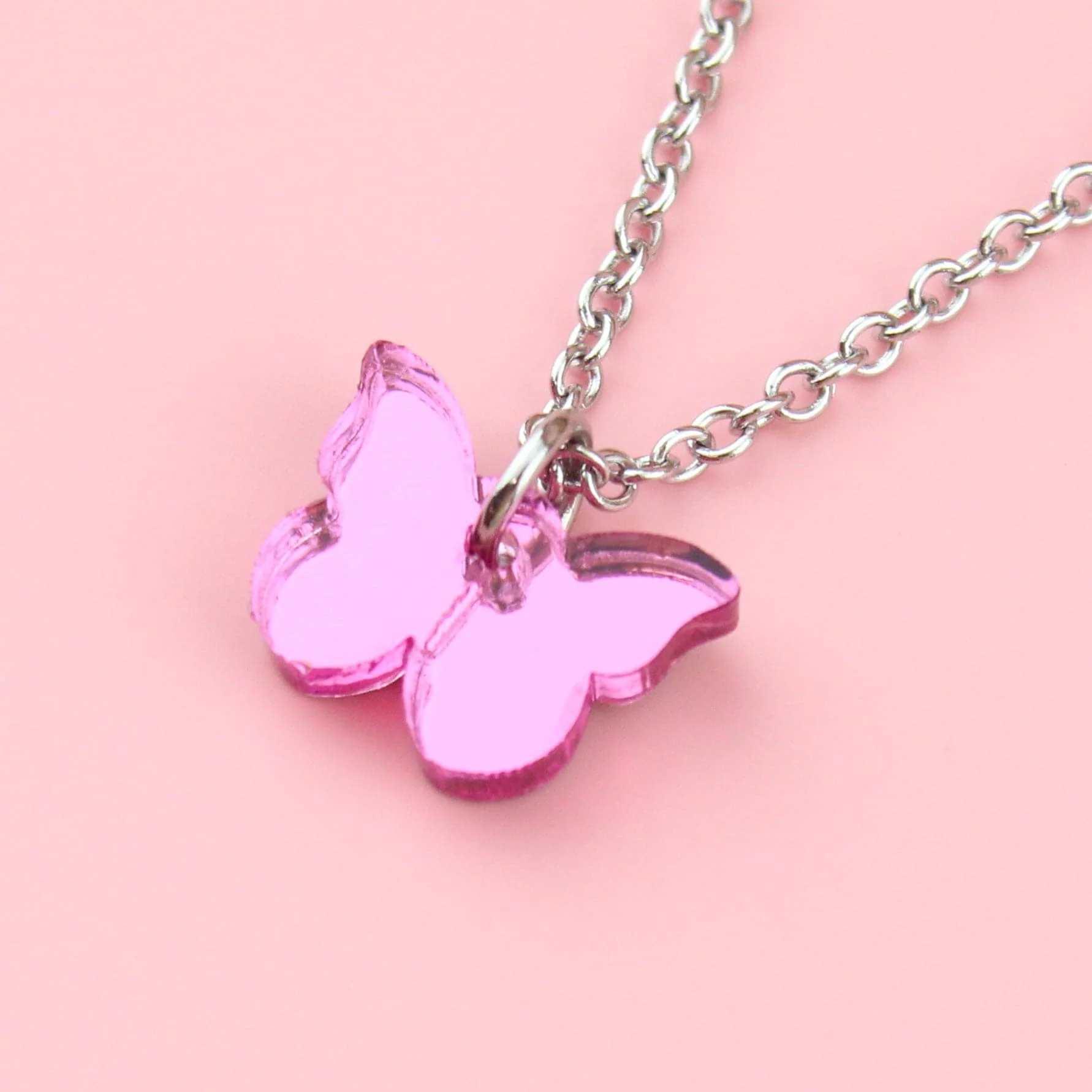 You're my Butterfly, Sugar Baby Necklace (Pink Mirror) - Image 13