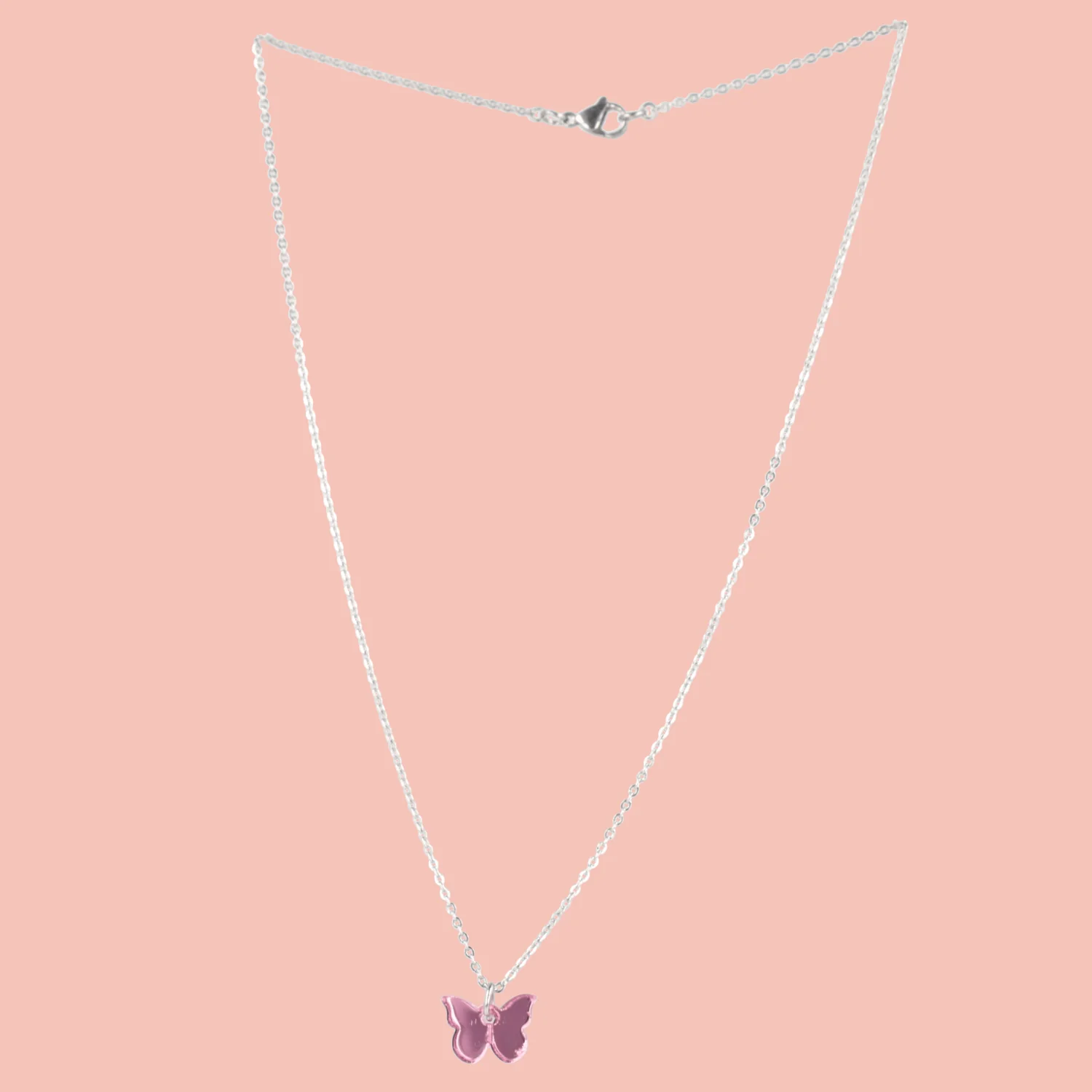 You're my Butterfly, Sugar Baby Necklace (Pink Mirror) - Image 4