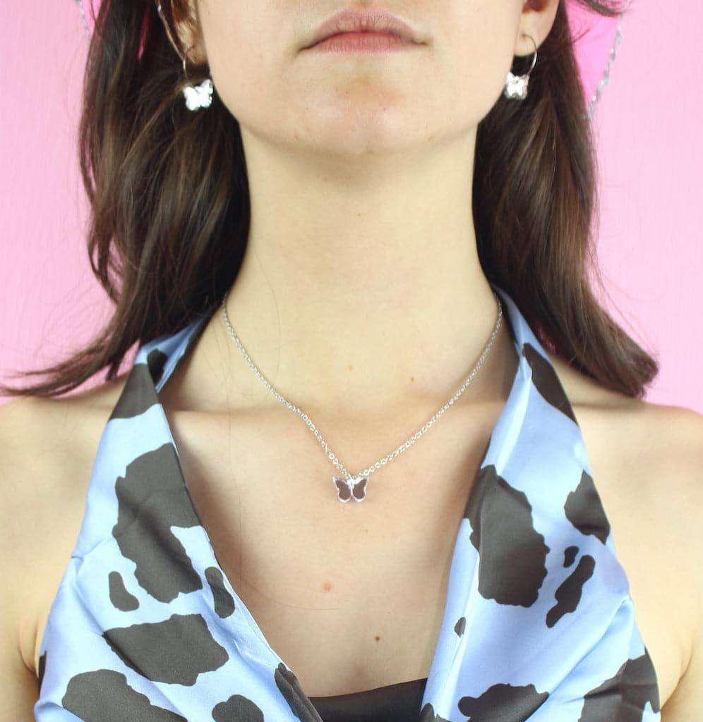 You're my Butterfly, Sugar Baby Necklace (Silver Mirror) - Image 2