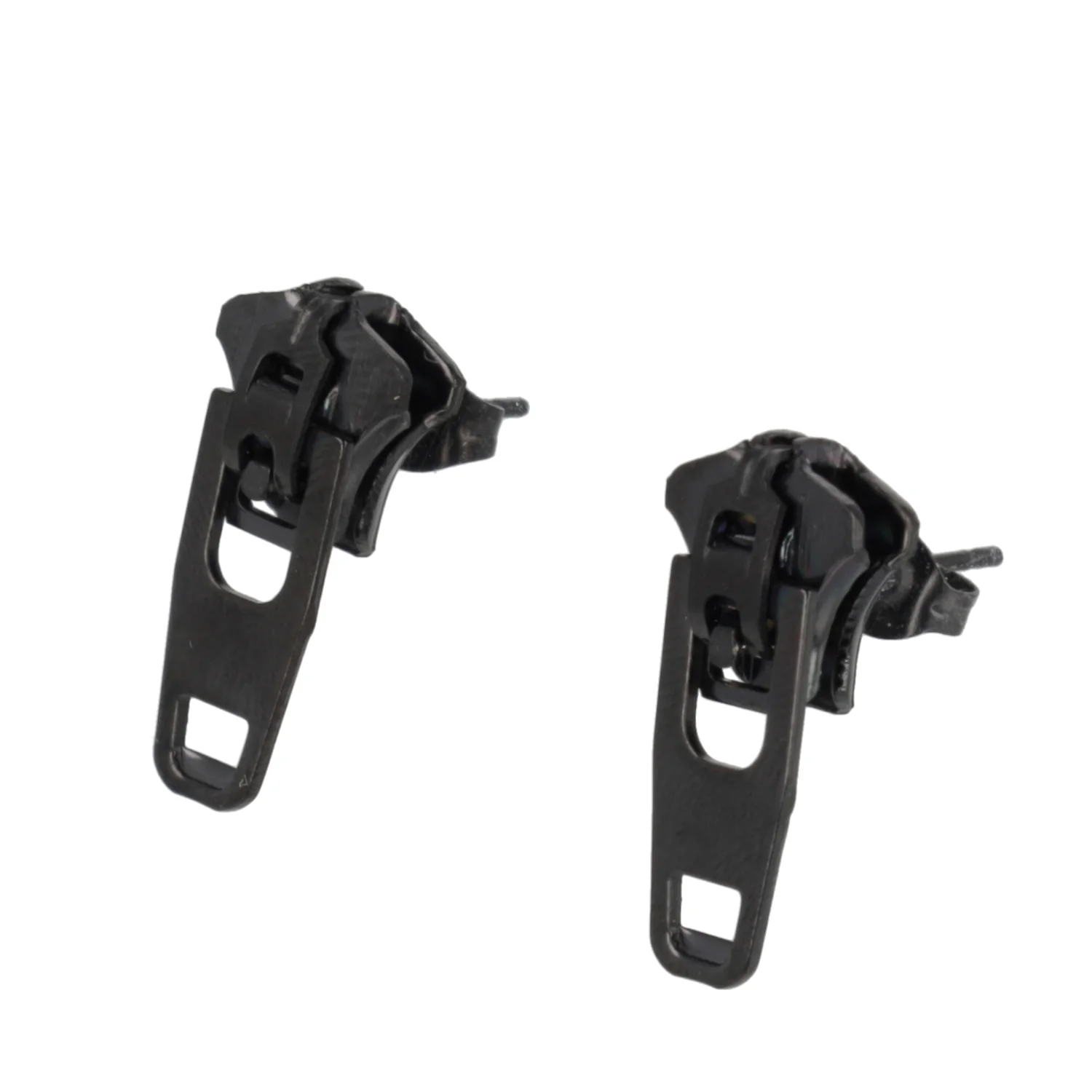 Zip Earrings (Black) - Image 4