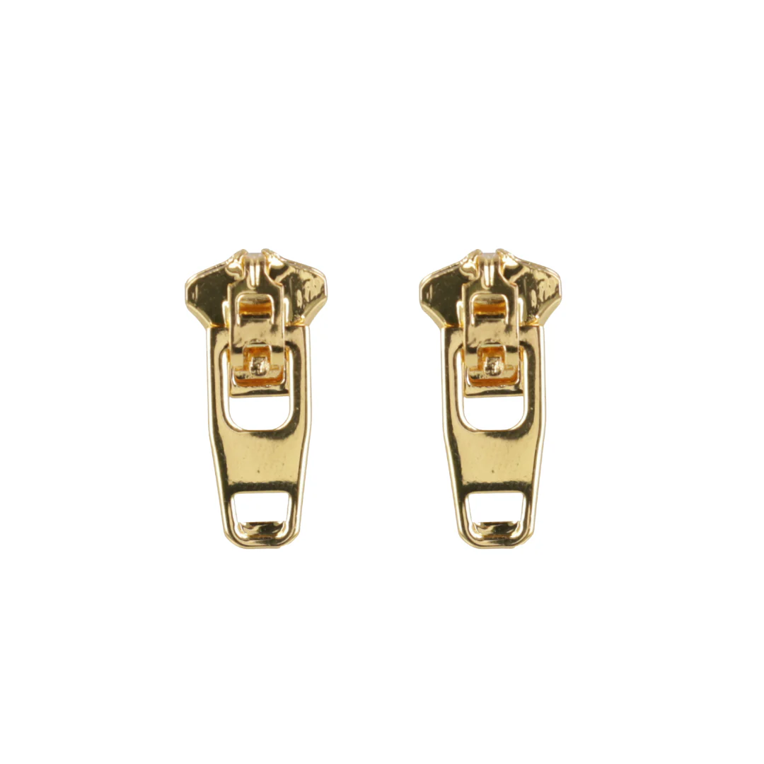 Zip Earrings (Gold Plated) - Image 3