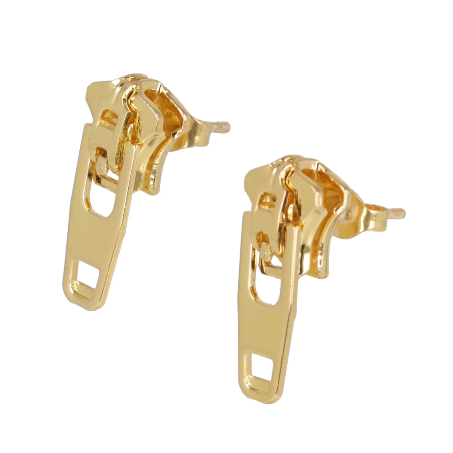 Zip Earrings (Gold Plated) - Image 4